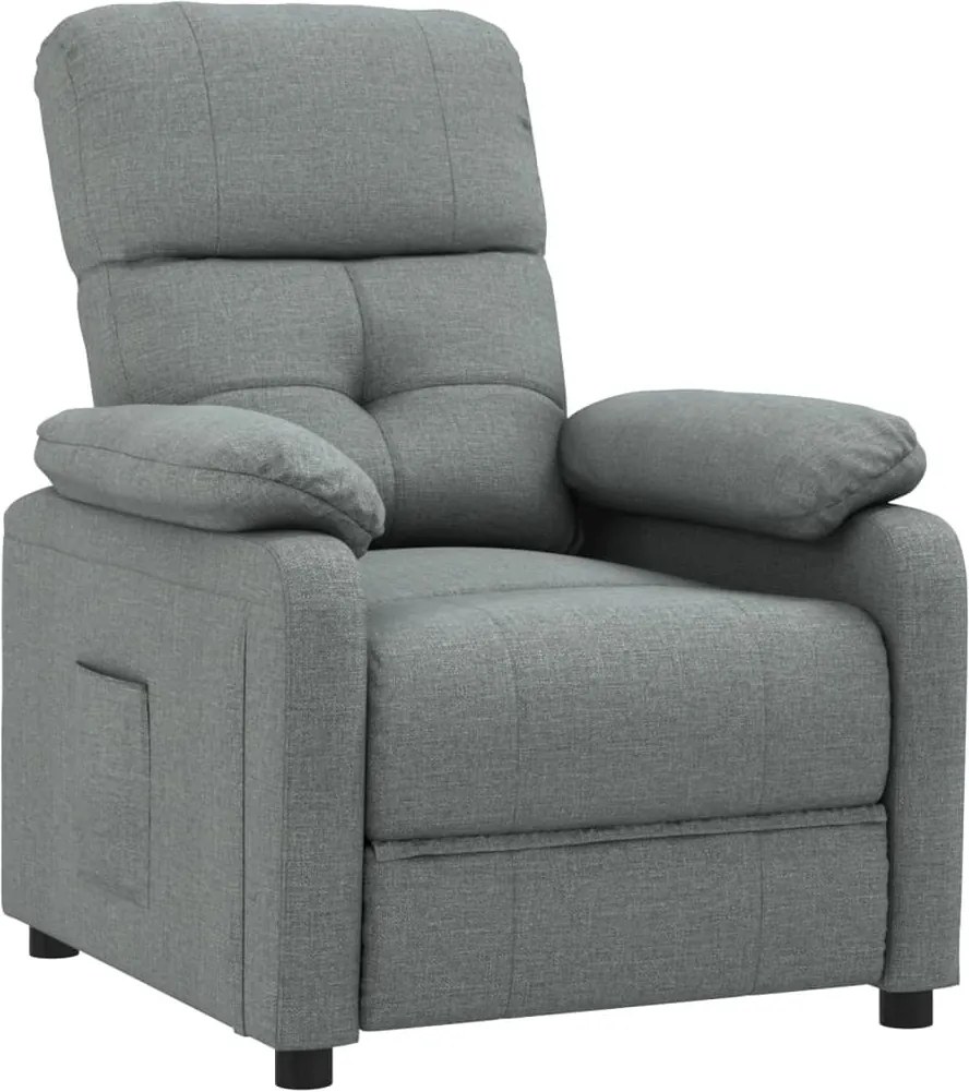 vidaXL Fotoliu rabatabil, gri închis, material textil