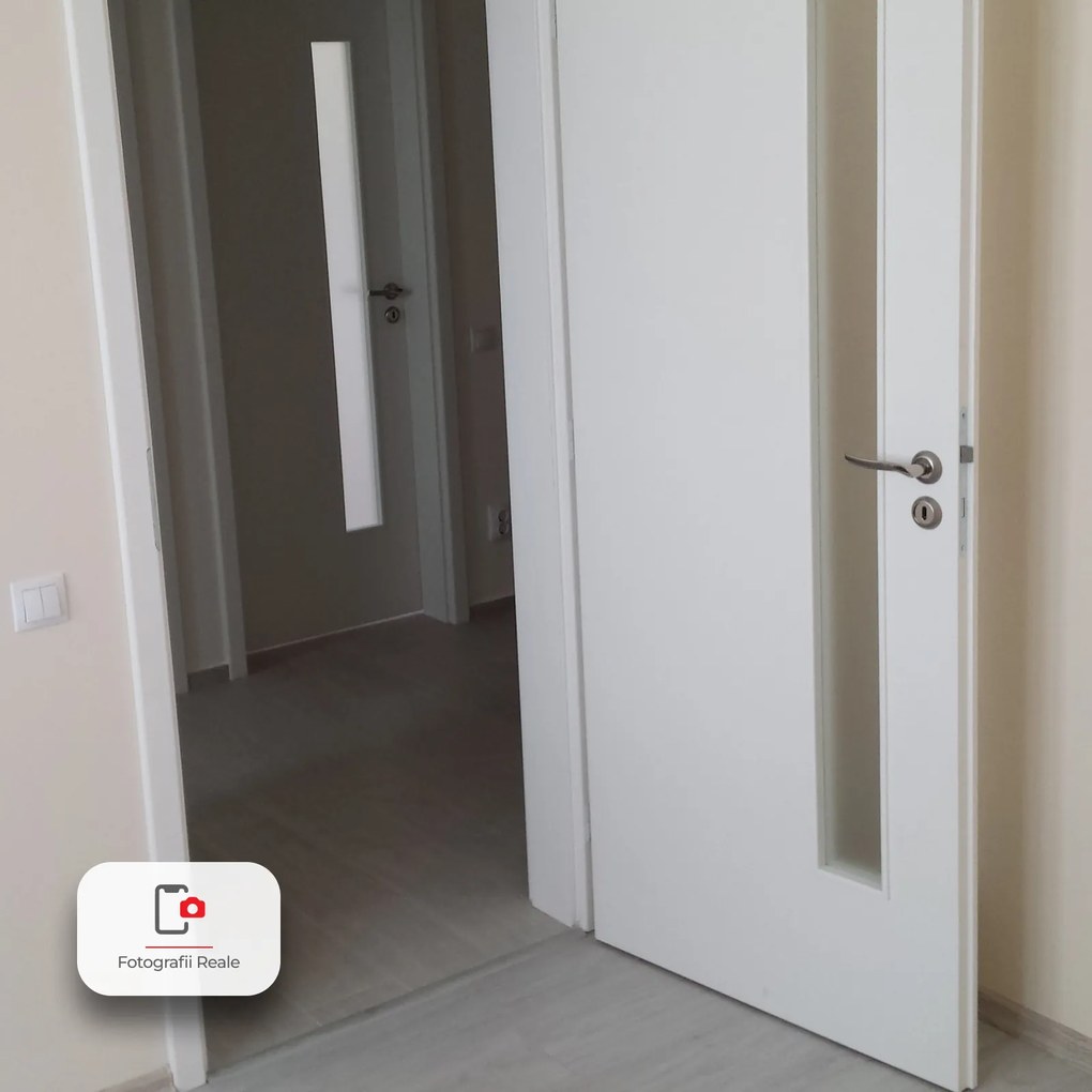 Usa HDF cu toc reglabil din MDF PAL - Colectia GOLD 1.4 - Culoare Alb Toc fix drept 90mm, Alb, Folie Decor