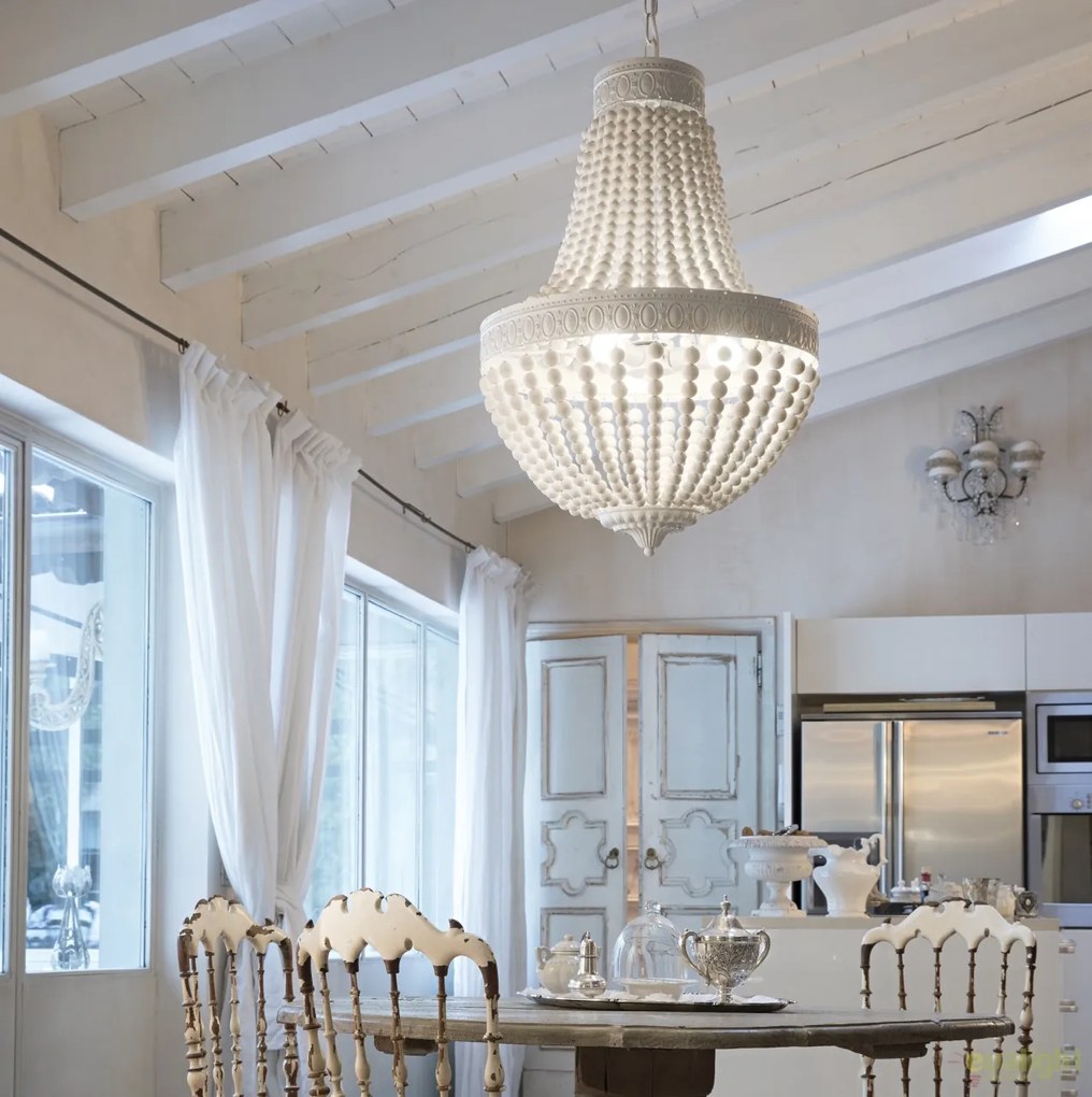 Candelabru design rustic MONET SP6 BIANCO 162751