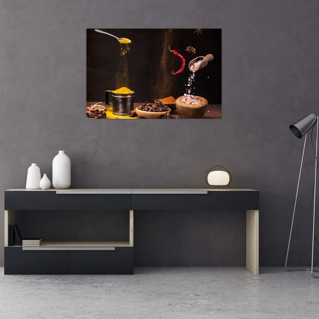 Tablou - Condimente în mișcare (90x60 cm)