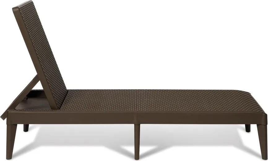 NUMANA șezlong de grădină din plastic, maro
