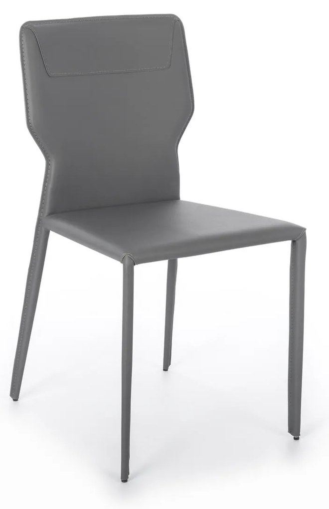 STONES Scaun din piele ecologică 56cm X 44cm H. 86.5cm | Aosom Romania