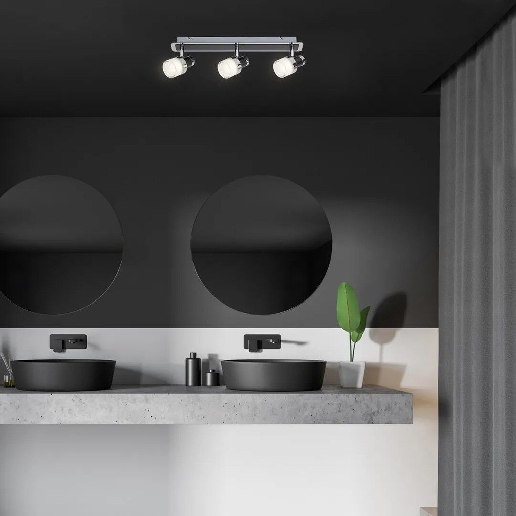 Lustra / Plafoniera LED cu 3 spoturi pentru baie IP44 Harold