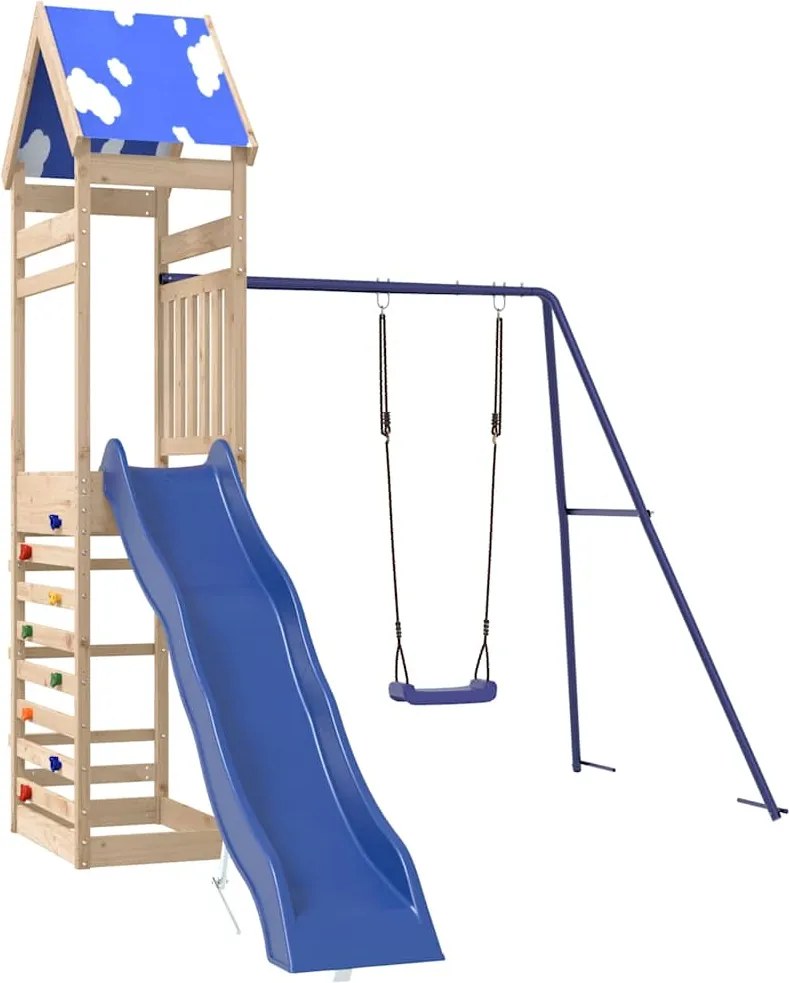 vidaXL Set de joacă pentru exterior, lemn masiv de pin