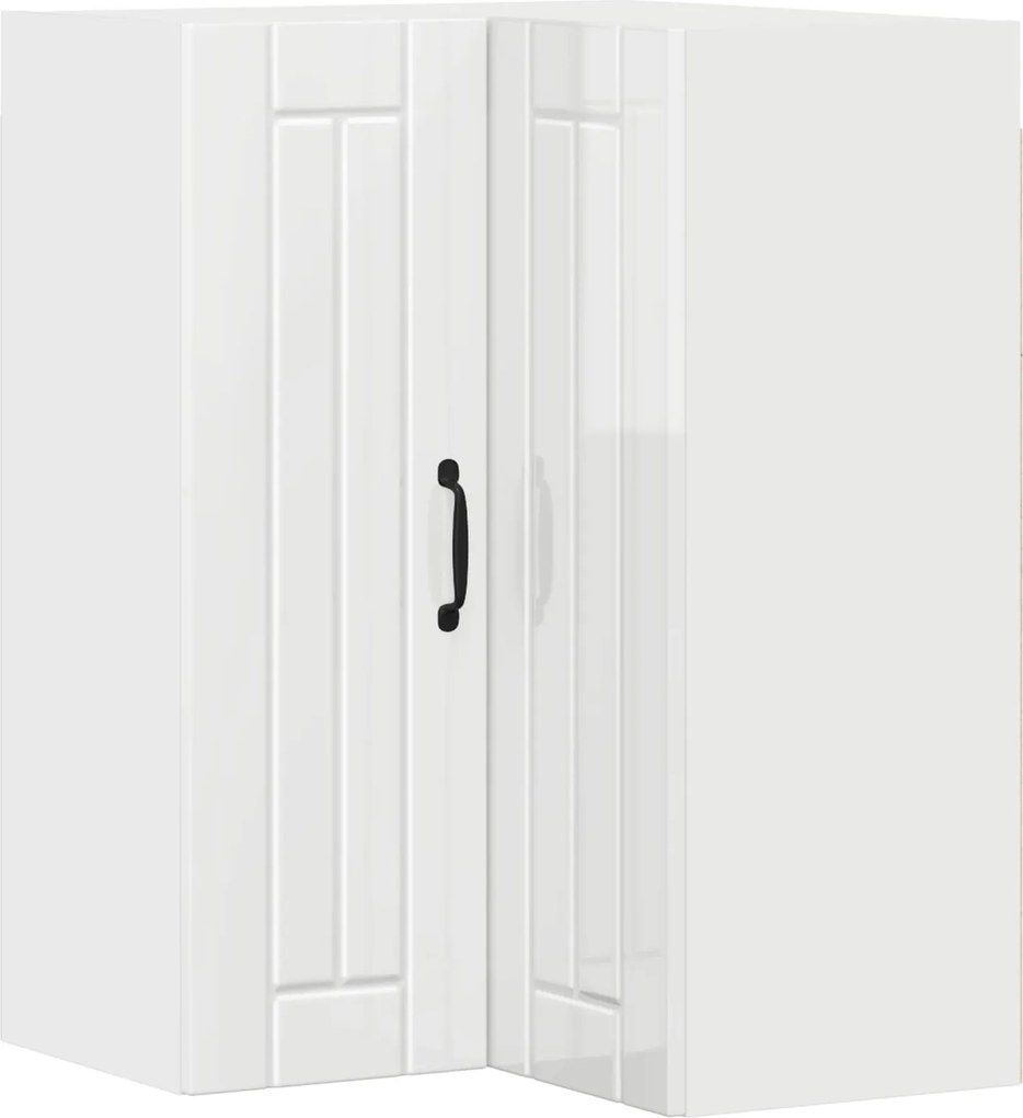 vidaXL Dulap de bucătărie Alb lucios 57 x 57 x 80 cm Lemn compozit