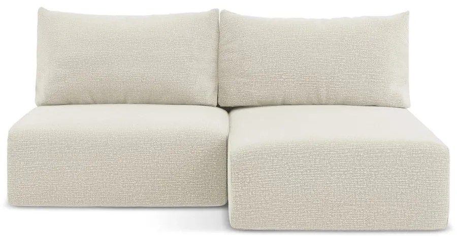 Colțar crem extensibil/cu spațiu de depozitare (cu colț pe partea dreaptă) Kalena – Makamii