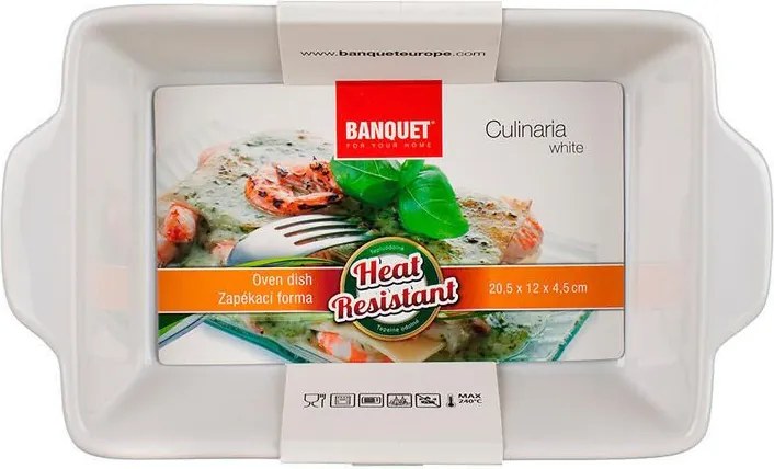 BANQUET Formă dreptunghiulară de copt CULINARIA White 42 x 21 cm