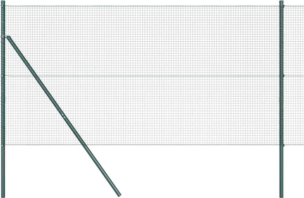 vidaXL Stâlp de gard. Verde 25 x 1,4 m (rulou de 19 x 19 mm)
