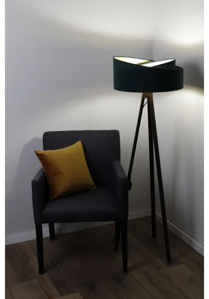 Lampă de podea GALAXY 1xE27/60W/230V verde/wenge