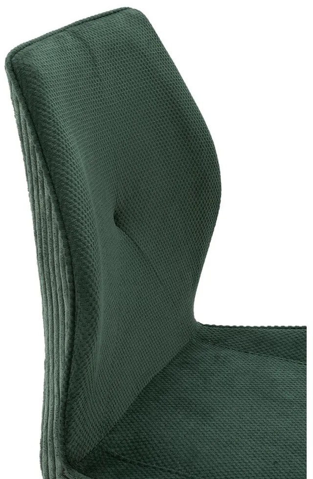 Scaune de dining verzi 2 buc. din catifea reiată Adaya – Marckeric