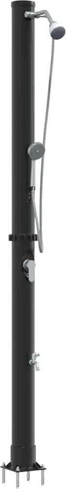 vidaXL Duș Solar Extern Negru 217 cm PVC și Aluminiu