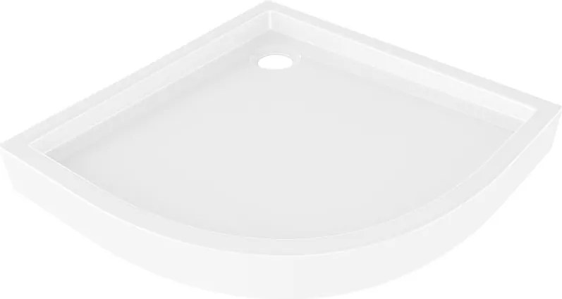 Mexen Flow+ cadă de duș semirotundă 80 x 80 cm, alb lucios - 46Q108080H