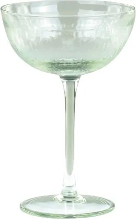 Pahar cocktail din sticlă verde antichizat, 10x15 cm, 235 ml, „Clamart"