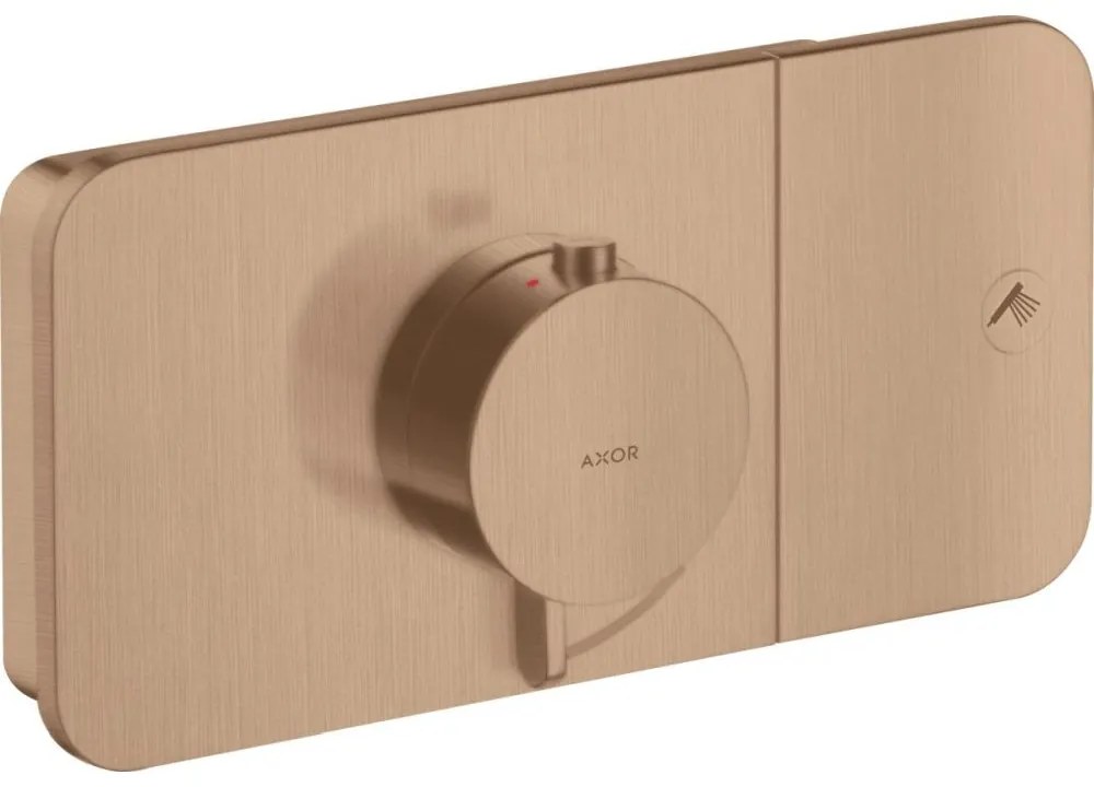 Baterie dus incastrata termostatata culoare red gold periat Hansgrohe Axor One Red gold periat