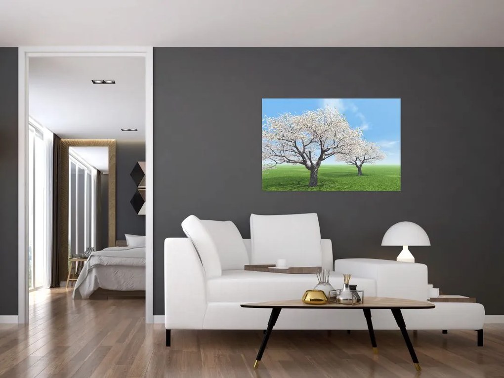 Tablou cu copaci (90x60 cm)