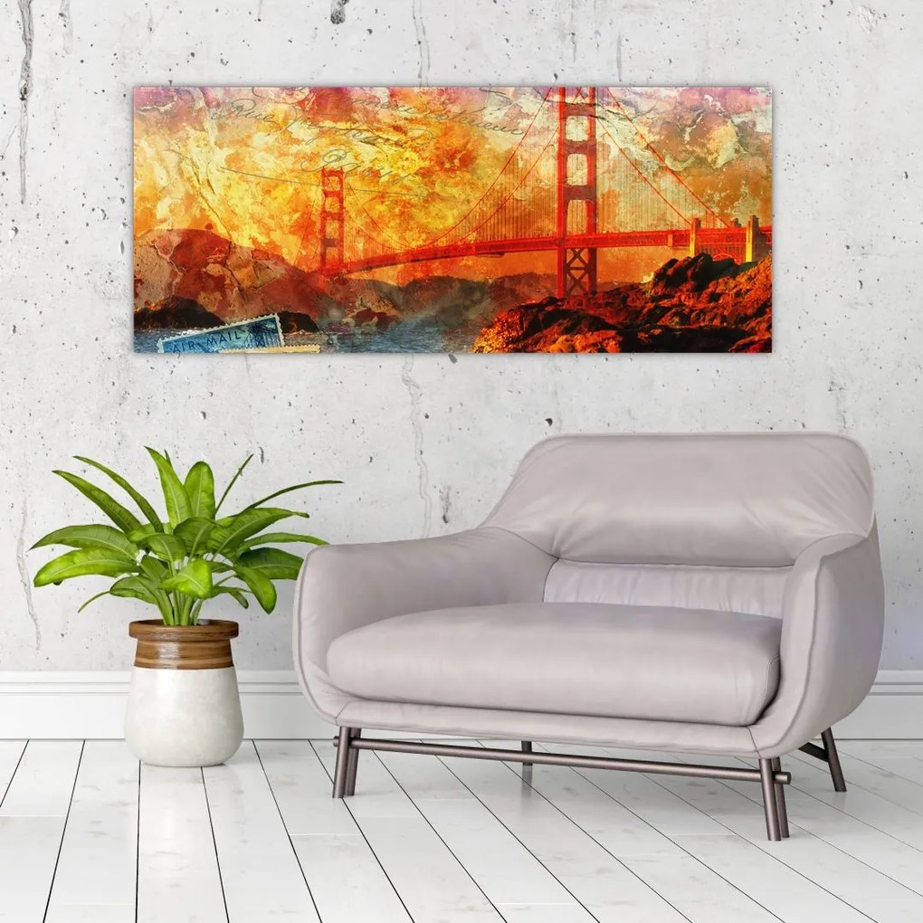 Tablou - Golden Gate, SanFrancisco, California (120x50 cm)
