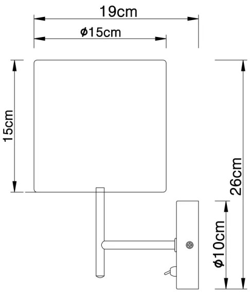 Globo 15190W - Aplică perete THEO 1xE14/40W/230V