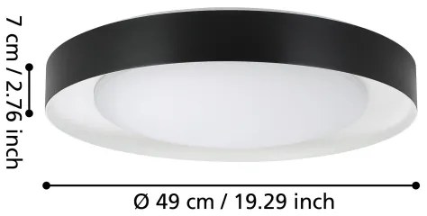 Plafonieră LED dimabilă LAURITO LED/24W/230V 3000-6500K Eglo 99783 + telecomandă
