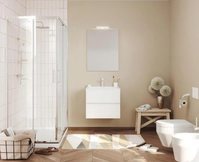 SAVINI DUE Mobilier baie, savini due, easy 60, suspendat, 2 sertare, lavoar inclus, alb