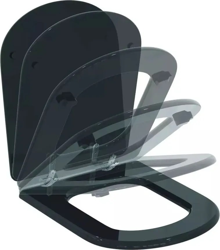 Capac WC Ideal Standard Atelier Calla softclose negru lucios