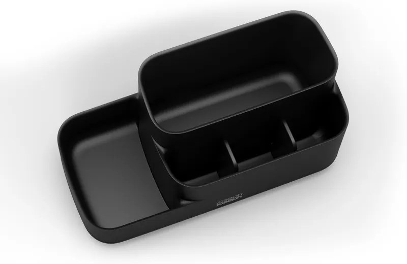 Organizator pentru baie Joseph Joseph EasyStore 70600, 24.9x12 cm, Baza antiderapanta, Fara BPA, Negru