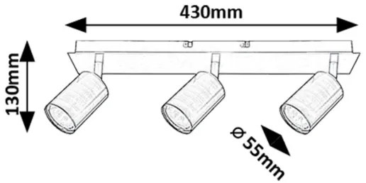 Spot Rabalux 73073 GERHARD 3xGU10/15W/230V