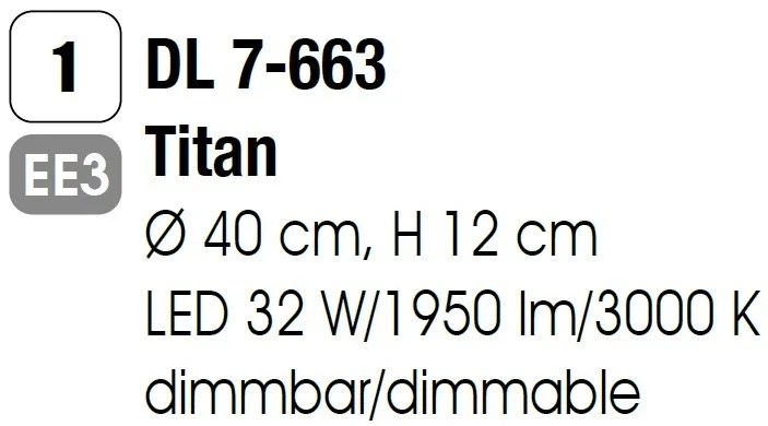 Lustra aplicata LED dimabila design modern circular Float 40cm
