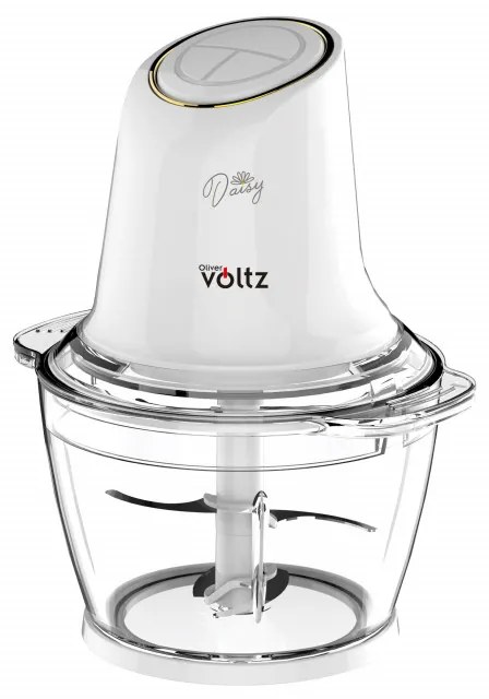 Tocator Oliver Voltz Daisy OV51111W, 600W, 1 l, Bol din sticla, Lama dubla, Pulse, Alb