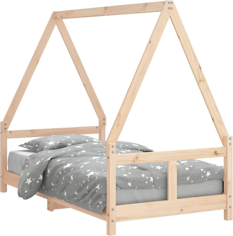 vidaXL Cadru de pat pentru copii, 80x160 cm, lemn masiv de pin