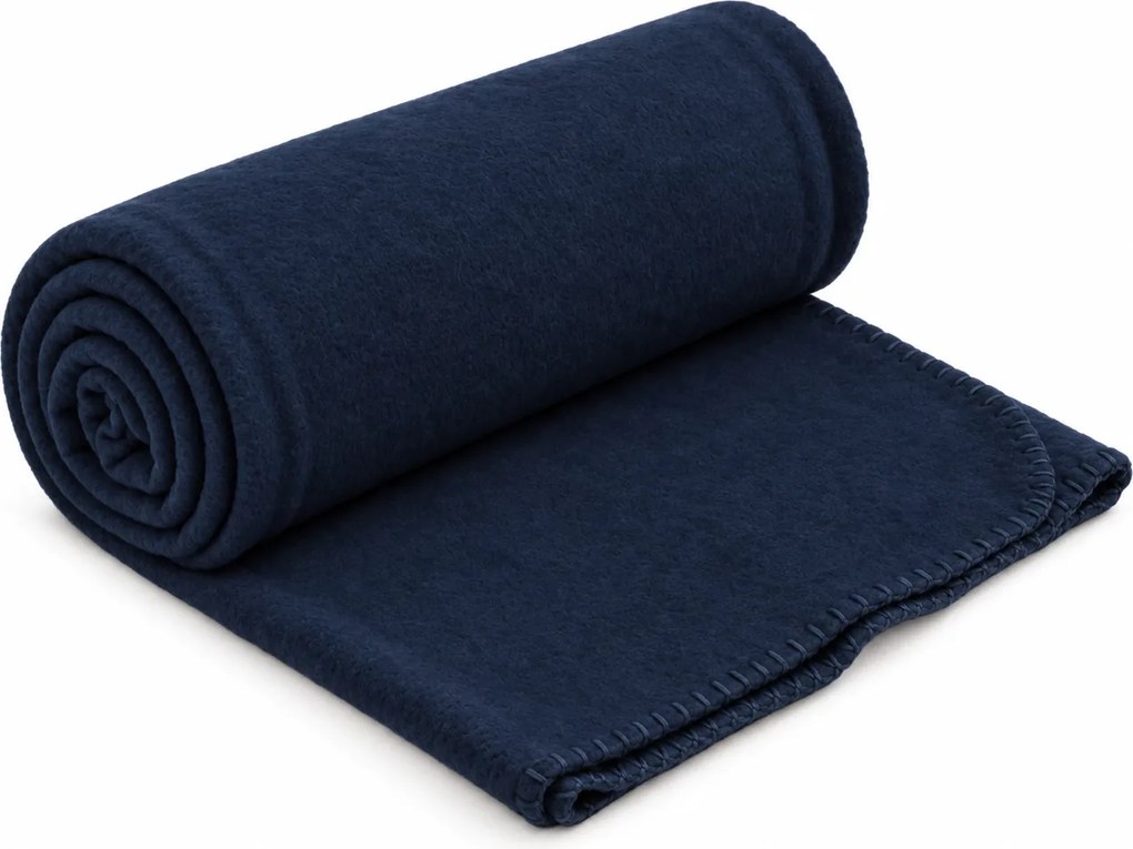 Patura din fleece MELVIRA DUO, albastru navy Dimensiune: 150 x 200 cm
