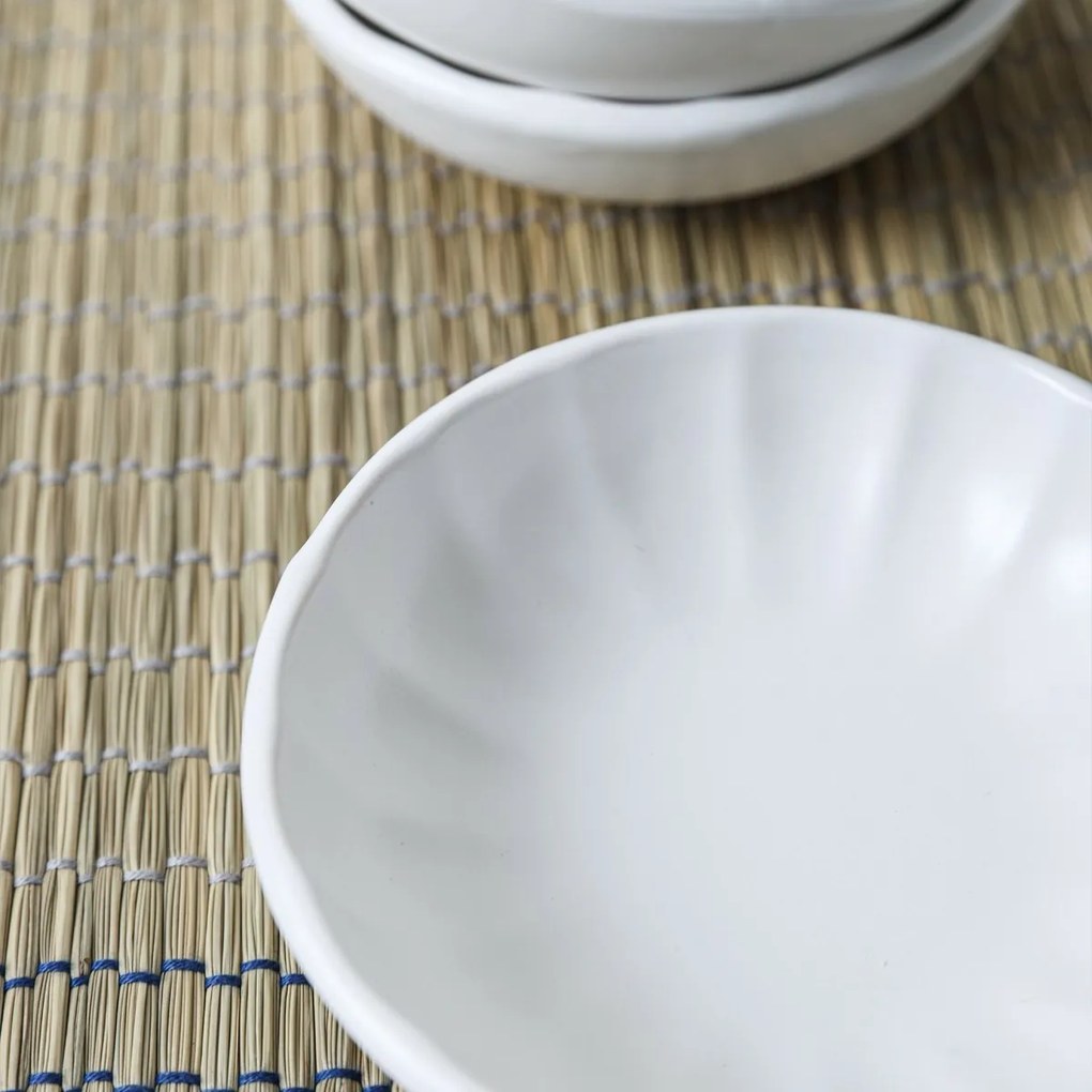 Set de 6 boluri din ceramică Laguna 12 cm, alb