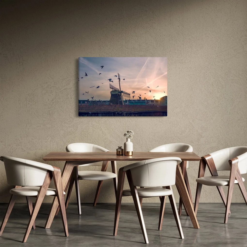 Tablou cu moară de vânt (90x60 cm)