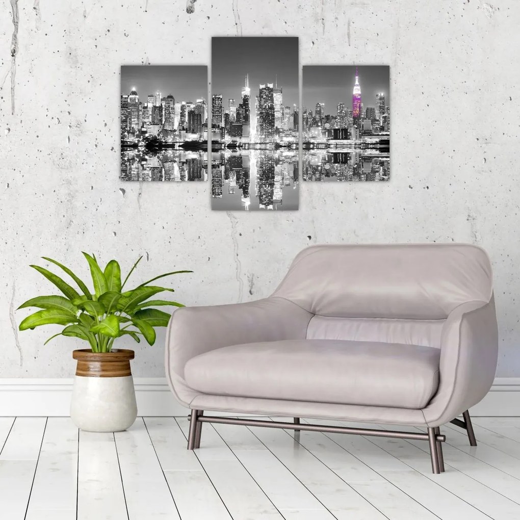 Tablou - New York și zgârie-norii mov (90x60 cm)