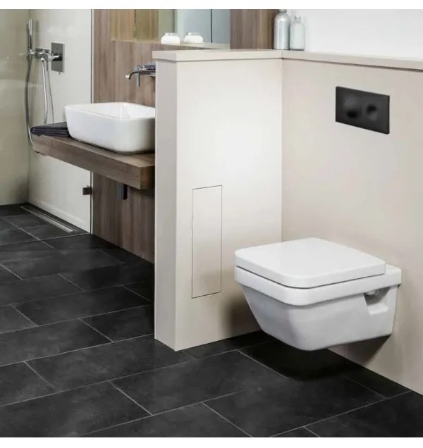 Set vas WC rimless suspendat, Villeroy&amp;Boch Architectura, DirectFlush, cu capac inchidere lenta, 37x53cm, Alb Alpin, 5685HR01