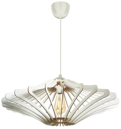 Lustră pe cablu 1xE27/60W/230V alb d. 47 cm