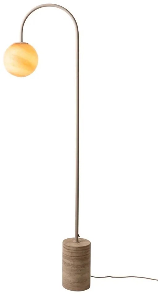 Lampa podea din travertin si sticla sand Tivoli