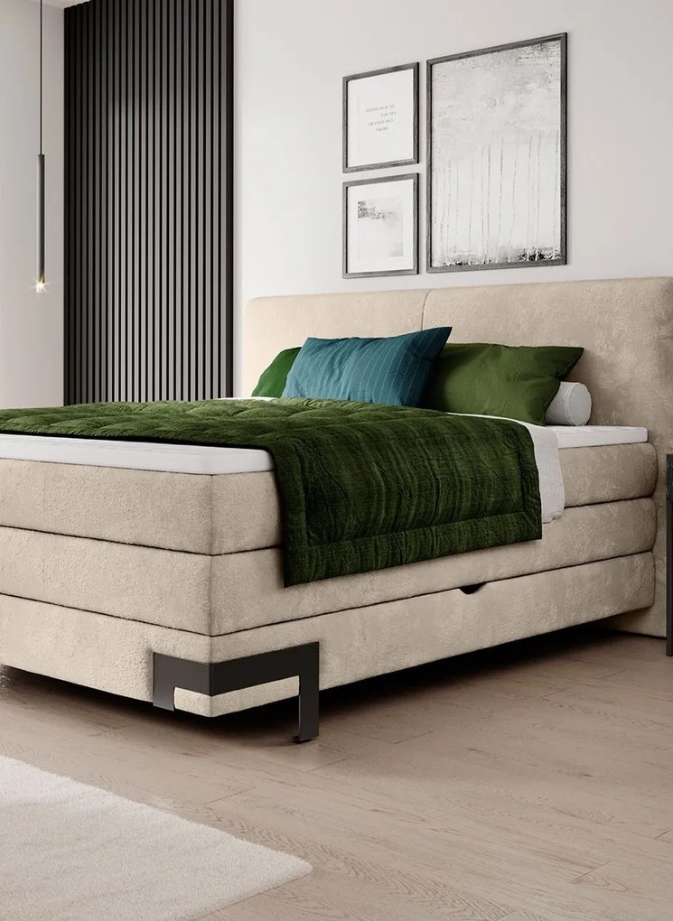 Pat tapitat boxspring Valente 180x200 cm