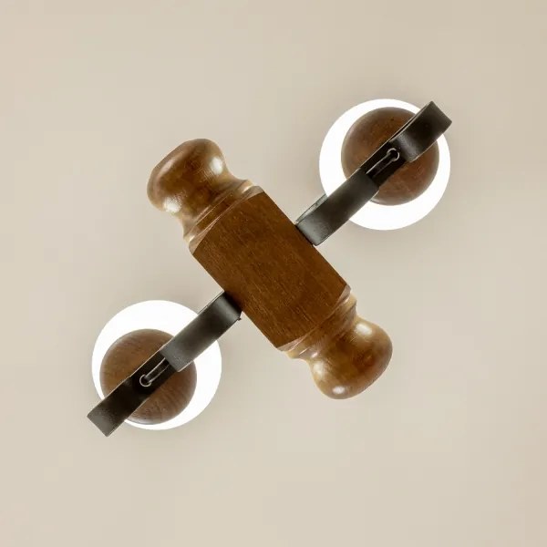 Lustră pe lanț Brilagi RUSTIC 2xE14/40W/230V fag/nuc