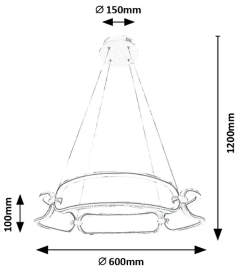 Lustra LED suspendata design modern Fringilla