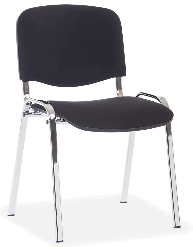 Scaun de conferinta Viva, picioare cromate, negru