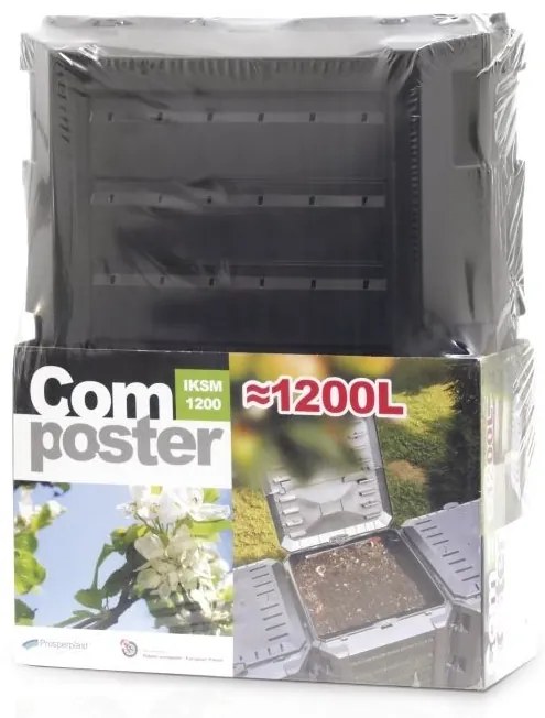 Compost, 1200 l, negru