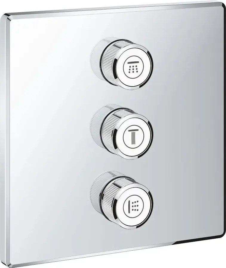 Baterie dus Grohe Grohtherm SmartControl patrata cu 3 iesiri