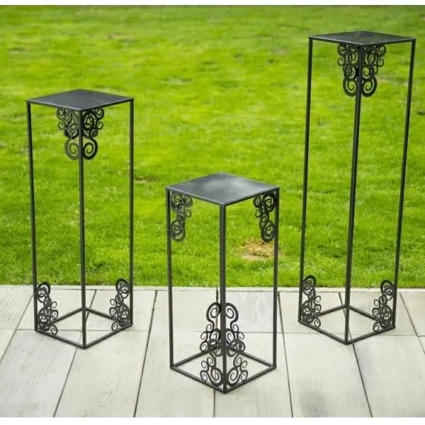 Suport pentru flori 60x24 cm, negru