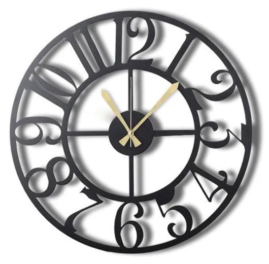 Ceas din metal pentru perete The Old Times, ø 50 cm