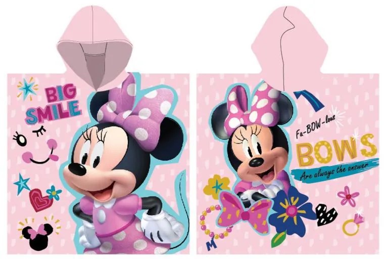 Disney Minnie Smile poncho prosop de plajă 55x110 cm (Fast Dry)