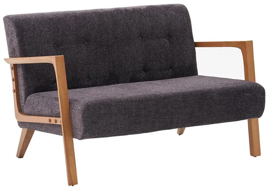 Canapea TUMI, 2 locuri, gri antracit