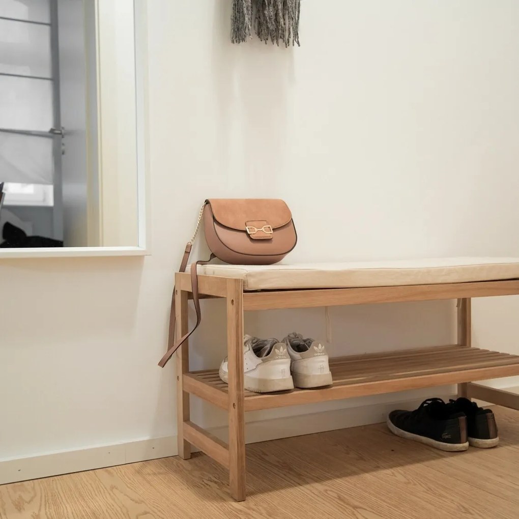 Wenko Șapcă de pantofi din lemn cu scaun ACINA