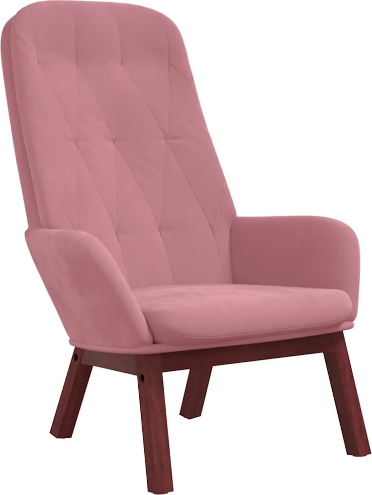 vidaXL Scaun de relaxare, roz, catifea