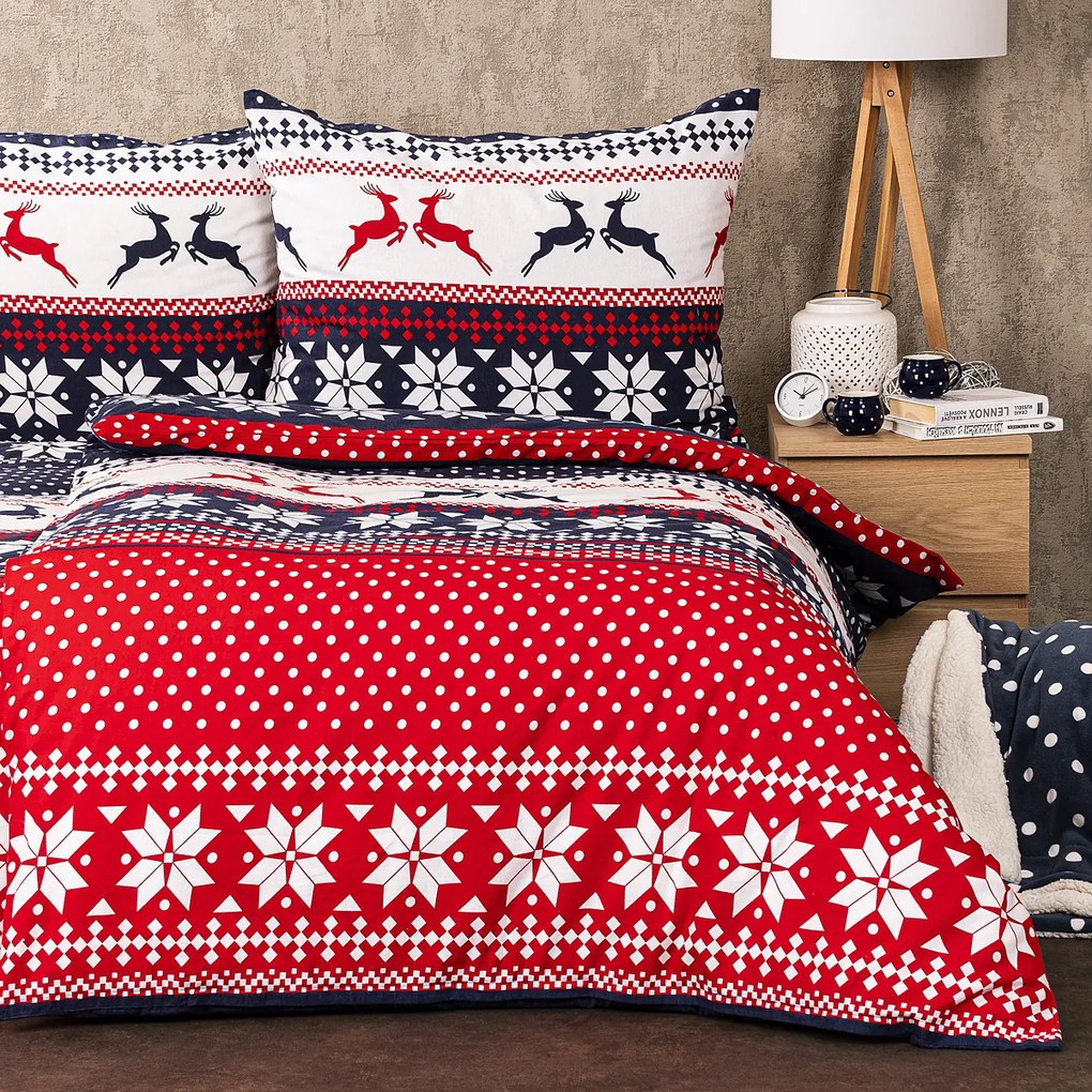 Lenjerie de pat din bumbac 4Home Blue nordic, 220 x 200 cm, 2 buc. 70 x 90 cm