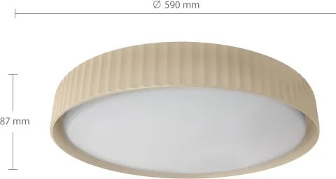 Brilagi - Plafonieră LED dimabilă LUCIA, LED/60W/230V, Ø 59 cm, bej + telecomandă